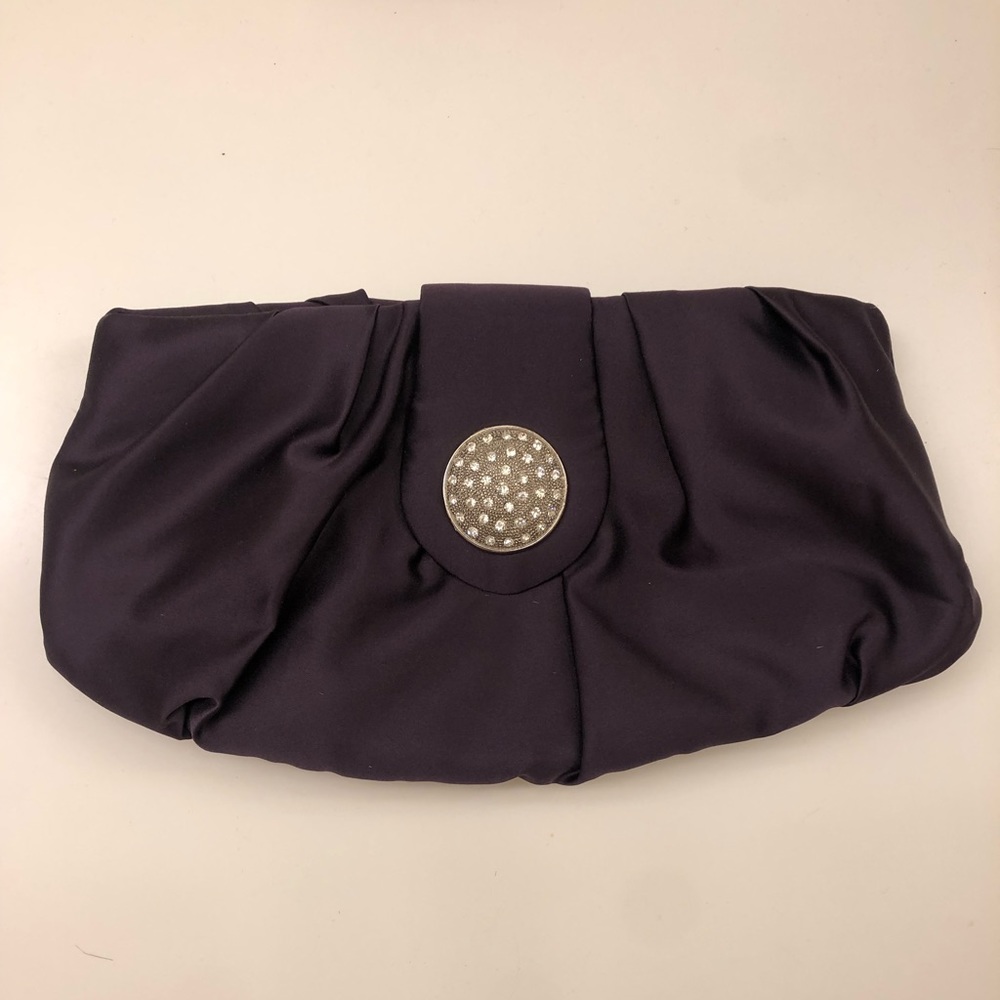 Purple clutch purse with sparkle clasp